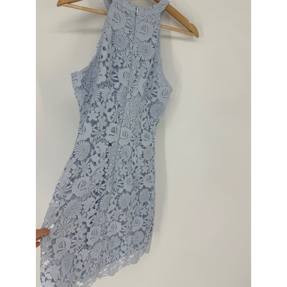 Lulus Love Poem Lace Mini Dress in Light Blue Size MEDIUM M 35" Long, 2770 - Picture 2 of 7